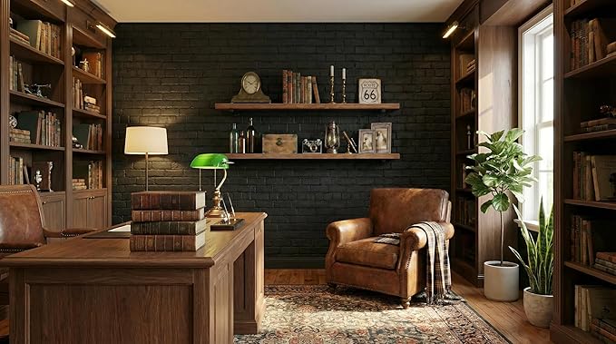 IEO 36 Inch Industrial Pipe Shelving Shelves,Solid Pine Long Floating Shelves for Wall, Wood Wall Shelf 9.84 Inch Extra Depth