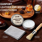 Leather & Furniture Repair Salve, Furniture Salve with Brush for Leather Wood, Leather Conditioner Help Prevent Cracking or F