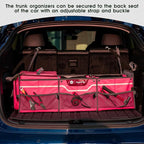 Car Trunk Organizer for SUV, Heavy Duty Waterproof Trunk Organizer, Foldable Collapsible Car Organizer with Cooler,