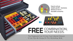 FREE ZONE 68-Piece Large Pegboard Tools Organizer Set, (Black) Tool Box and Storage, Tool Box Drawer Organizer for Tool Chest