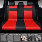 CAR PASS Leather 3D Foam Back Support Car Seat Covers Full Set Air Mesh Automotive Seat Covers, All Season Car Seat Cover Fit