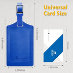 Travelambo Luggage Tags for Suitcases PU Leather Travel Tags Bag Tags Privacy Protection Travel Essentials