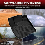 LASFIT Floor Mats for Honda HRV 2026 2025 2024 2023 Sport/LX/EX-L (Gasoline & Hybrid) & for Acura ADX 2025-2026, All Weather TPE Custom Fit HR-V Odorless Anti-Slip Floor Liner, 1st & 2nd Row, Black