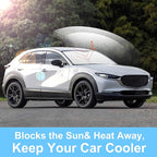 TINGLU Sun Shade for Mazda CX30 CX-30 2019-2024 2025 2026 Accessories Windshield Sun Shade Window Shade UV Rays Protection Sun Visor Cover with Steering Wheel Sunshade Storage Bag