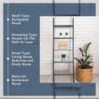 BARNWOODUSA Throw Blanket Ladder – Fully Assembled Reclaimed Wood – Rustic Decorative Ladder for Towels, Quilts, & More – Per