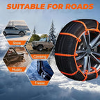 10PCS Universal Anti-Skid Snow Tire Chains,2026 Upgraded Portable Emergency Non-Slip Plastic Cable Ties, Winter Car Truck SUV