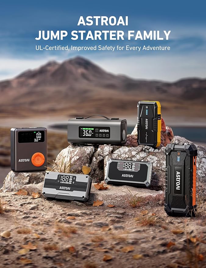 AstroAI S8 Car Battery Jump Starter, Car Jumper Starter Battery Pack for Up to 6.0L Gas & 3.0L Diesel Engines, 12V Portable