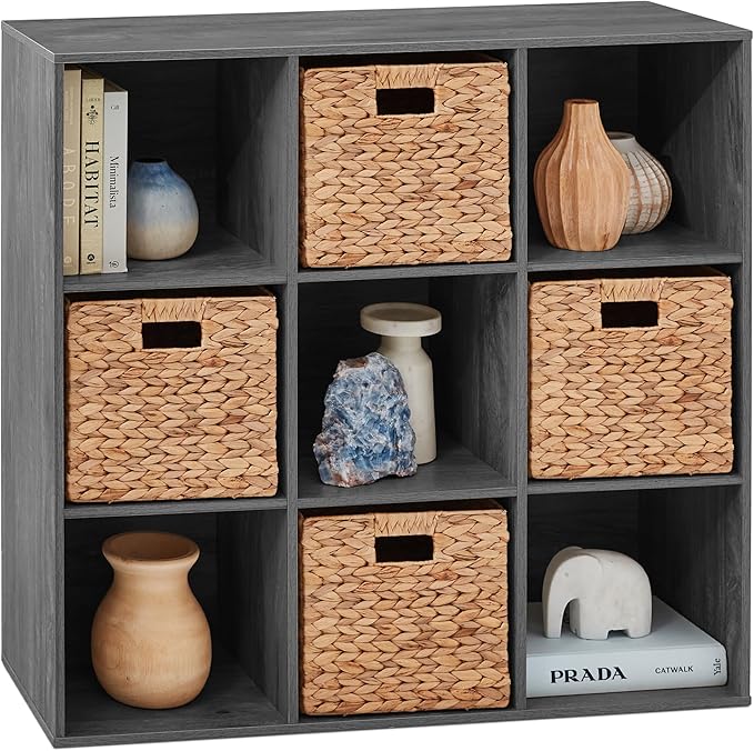 Best Choice Products 9-Cube Storage Organizer, 11in Shelf Opening, Bookcase, Display Shelf, Customizable w/ 3 Removable Back 