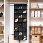 Simple Houseware 24 Section Shelves Hanging Shoes Organizer Holder for Closet, Black