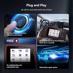 iCarsoft OBD2 Scanner for Landrover/Jaguar 9 Reset Functions Oil Reset BMS TPMS etc, Full System Diagnostic Tool with Airbag