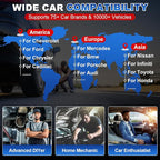 KINGBOLEN OBD2 Scanner S800 Car Scanner, OBD2 Diagnostic Scan Tool with 15 Reset, Oil Brake Throttle Service, Engine ABS SRS