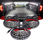 Nilight 3PCS 60 Inch Bed Light Strip 270 LED with On/Off Switch Blade Fuse Splitter Extension Cable for Cargo Pickup Truck SUV RV Boat
