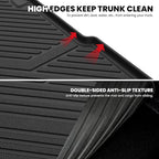 LASFIT Cargo Mat for Audi Q5/SQ5 2018-2025(Include Q5/SQ5 Sportback), Custom Fit All-Weather TPE Rubber Trunk Mat for Audi Accessories, Waterproof, Easy to Clean, Black