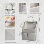 2pcs Wall Hanging Storage Bag,Wall Hanging Organizer Bags with Pockets, Wall Organizer Storage for Dormitory Bathroom Bedroom