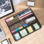 Amazon Basics Mesh Drawer Organizer, Black | Pack of 4