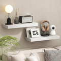 Furinno Tanna Floating Shelves for Wall Set of 2, 9 x 24 Wall Shelf, Wall Mounted Floating Shelf with Invisible Bracket, 2-in