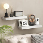 Furinno Tanna Floating Shelves for Wall Set of 2, 9 x 24 Wall Shelf, Wall Mounted Floating Shelf with Invisible Bracket, 2-in