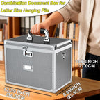 File Storage Cabinet File Organizer Document Organizer File Box in Office and Home with Combination Lock with 20 Letter Size 