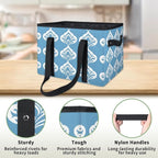 Reusable Grocery Bags Heavy Duty Shopping Bags Foldable Large Tote Bags with Long Handles & Hard Bottom