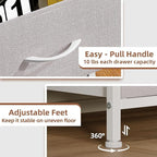 Somdot Tall Dresser for Bedroom with 5 Drawers, Storage Organizer Chest of Drawers with Removable Fabric Bins for Closet Beds
