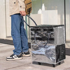 Reusable Grocery Bag On Wheels, Shopping Cart, Rolling Tote with 8 Pockets and Zipper Cover, Foldable, Heavy Duty Handles, Carries Up to 46 LBS (Medium, Silver)