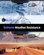 Dash Cam Front 4K - 1.5" IPS Display & 5G WiFi & 64G Card, 360° Rotation Mini Dashcam, Car Camera with WDR Night Vision, 24H 