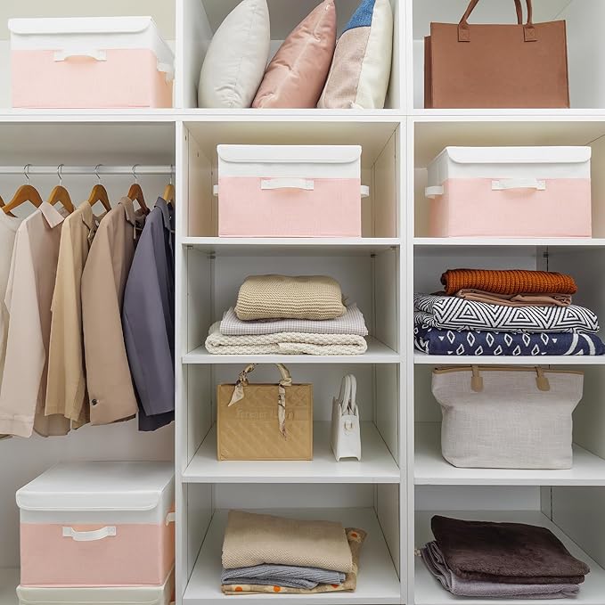 GRANNY SAYS Storage Baskets with Lids, Decorative Storage Boxes, Clothes Storage Bins for Closet, Foldable Storage Organizers