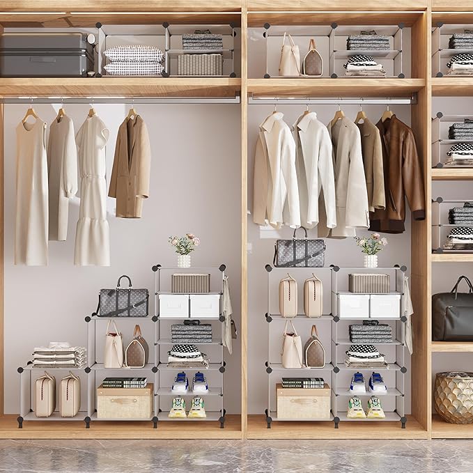 AWTATOS Closet Organizer 6 Cube Storage Shelves Portable Closet Clothes Organizers and Storage Stackable Cubby Shelving for C