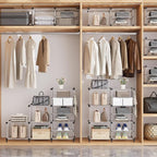 AWTATOS Closet Organizer 8 Cube Storage Shelves Clothes Organizers Closet Storage Stackable Cubby Shelving for Closet Bedroom