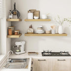 Vivelove 12 Inch Deep Floating Shelves 47.2 inch Long, 2 Inch Thick Wall Shelves with Invisible Brackets, Shelf for Bedroom B