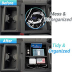 Center Console Organizer Compatible with 2025-2026 Toyota 4Runner (6th Gen) Interior Accessories, Armrest Storage Box Glove Organizer Tray Insert with Coin and Sunglasses Holder