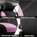 Foneso Car Seat Covers, 100% Breathable with Composite Sponge Inside, Airbag Compatible Universal Fit Accessories Auto for Ca