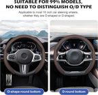 Frani Nappa Leather Steering Wheel Cover,Universal Fit 15 Inch-Premium Non-Slip Breathable Comfort Grip for Cars Trucks SUVs,Anti-Slip Durable Interior Upgrade Cocoa Brown