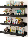 Shario Nursery Shelves (Black, 16.5 Inches)