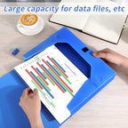 A4 Storage File Boxes Plastic Archives Cases with Lid, File Folder Organizer Document Filing Box for Office, Letter Size Pape