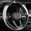 Customized Auto Car Steering Wheel Cover for X1 X2 X3 X4 X5 X6 X7 i3 i4 i5 i8 535i 740Li 335i M3 M4 M5 Z1 Z3 Z4 Z5 (Gray)