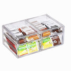 Cq acrylic Makeup Organizers with 4 Drawers,Rectangular Office Stationery Supplies Plastic Clear Storage Containers,Stackable