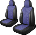 CAROMOP Breathable Cloth Fabric Car Seat Covers 2 Front Seats,Faux Leather 3D Foam Back Support Seat Cover for Car,Universal 