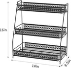Vintage 3 Tier Spice Rack Organizer for Kitchen Counter, Bathroom Counter Organizer, 3 Tier Bathroom Counter Organizer for Sp