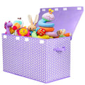 Mayniu Large Toy Box Chest with Flip Lid, Toy Storage Organizers Bin Boxes Basket with Sturdy Handles for Boys, Girls, Kids, 