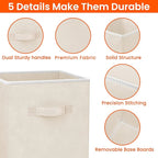 Criusia Storage Cubes - 11 Inch Heavy Duty Fabric Storage Bins for Shelves Closet Cube Organizer - 8 Pack Collapsible Cube St