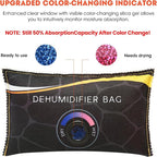 2 x 400g (1.8 lbs) Rechargeable Moisture Absorbers,Car Dehumidifier Bag,Microwave Fast Reactivated Large Desiccant Packs for