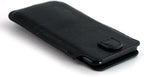 Dockem Provincial Wallet Sleeve for 6.5-6.7" iPhones, Vintage PU Leather, 2 Card Slots [Black]