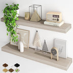 Fun Memories Floating Shelves for Wall, 40Inch Floating Shelves Set of 2, Hanging Shelf with Invisible Brackets, Wood Shelves