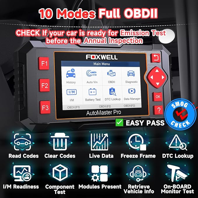 2026 FOXWELL NT604 OBD2 Scanner, Engine/ABS/SRS/Transmission Comprehensive Car Diagnostic Tool, Code Reader for Cars and