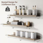 Axeman Picture Ledge Shelf | 24 Inch Grey Floating Shelves Set of 3 | Rustic Grey Wall Shelves with Lip | 24" Picture Shelf f