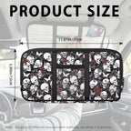 Skull Tactical Gear Organizer Car Sun Visor with Picture Holder Zipper Pouch Storage Bags with Adjustable Straps and Multi-Pocket Easy Installation Universal Fit for Most Cars SUV