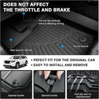 Powerty Floor Mats for 2023-2025 2026 Nissan Pathfinder 7 Seats Accessories All Weather Floor Liners 3D TPE Floor Mat Heavy-Duty Floor Liners