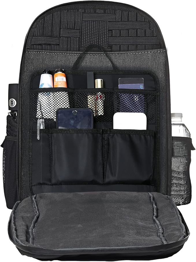 Surblue Backpack Organizer Insert Liner Hanging Travel Rucksack and Handbag Insert Pocket, High-capacity Divider Foldable Nyl