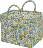 Boho Fabric Storage Basket, Large Capacity Laundry Basket, 12.2'' x 10.23'' x 10.23'' Collapsible Laundry Hamper with Easy Ca